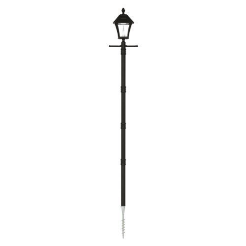 Gama Sonic Baytown Solar Lamp Post and Single Lamp LED Light Fixture, EZ Anchor Base, 83-Inch Height, Black Finish #GS-106S-G by Gamasonic Gama Sonic Baytown Solar Lamp Post and Single Lamp LED Light Fixture, EZ Anchor Base, 83-Inch Height, Black Finish #GS-106S-G by Gamasonic