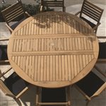 Royal Teak DLT6 72-Inch/6 Feet, Round Drop Leaf Table