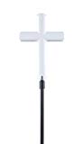 Cheap Moonrays 93243 Solar Stake Light Made Of Clear Plastic with White LED Light, Cross Design