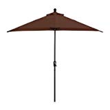 Cheap 9-Feet Half Round Patio Umbrella Smooth Crank Balcony Wall Sun Shade Durable Aluminum Frame Rust Resistant Fabric Fade Resistant Garden Outdoor Canopy