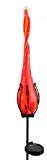 Solar Powered Light – Art Glass Garden Ornament – RED For Sale
