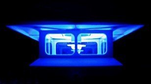 6-Pack White 4 x 4 Fence Post Cap Solar Lights With BLUE LEDs For Sale