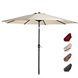 EASELAND Patio Umbrella 9-Feet Outdoor Table Market Umbrella Push Button Tilt Crank Garden Parasol Crank Winder, 8 Ribs, Beige Review EASELAND Patio Umbrella 9-Feet Outdoor Table Market Umbrella Push Button Tilt Crank Garden Parasol Crank Winder, 8 Ribs, Beige Review