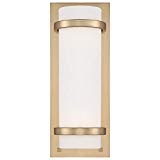 Minka Lavery Wall Sconce Lighting 341-248 Glass 2 Light 200 Watt (17″H x 6″W) Sconce Light in Brass For Sale