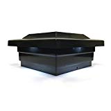 Solar Post Cap Light LED Low Profile Black 5″x5″ inch for Vinyl & Wood Bright 4x SMD LED Lighting For Sale Solar Post Cap Light LED Low Profile Black 5″x5″ inch for Vinyl & Wood Bright 4x SMD LED Lighting For Sale