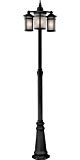 Artcraft Lighting St. Moritz 3-Light Post Light, Black Artcraft Lighting St. Moritz 3-Light Post Light, Black