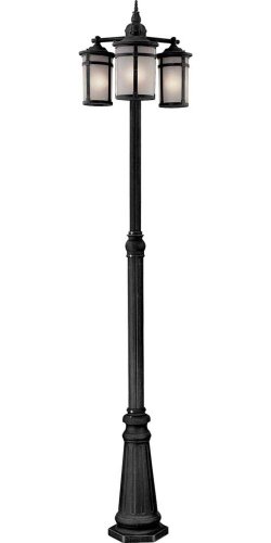 Artcraft Lighting St. Moritz 3-Light Post Light, Black
