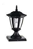 Cheap 2-Pk Solar Hexagon Light w/ Fence Post Cap 6inch x 6inch universal. Finish: Black. LED: Soft White Cheap 2-Pk Solar Hexagon Light w/ Fence Post Cap 6inch x 6inch universal. Finish: Black. LED: Soft White