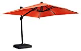 Cheap Ashley Furniture Signature Design – Oakengrove Outdoor Patio Umbrella – Modern Style – Hand Crank with Vented Canopy – Rectangular – Coral