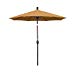California Umbrella 7.5' Round Aluminum Market Umbrella, Crank Lift, Push Button Tilt, Bronze Pole, Sunbrella Teak