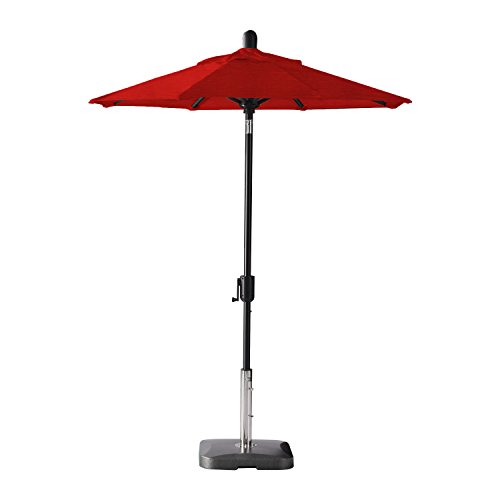 Secret Garden Home Goods Laguna Cove 6? Round Auto Tilt Market Umbrella (Black Sapphire, Sunbrella- Jockey Red) Review
