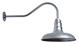 Cheap The Classic Galvanized Barn Light | Gas Station Steel Shade | 14 Inch Shade and 23 Inch Gooseneck