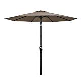 G-House 9 Ft Garden Patio Umbrella Outdoor Table Umbrella with Push Button Tilt and Crank, Sturdy Steel, 8 Ribs (Taupe) G-House 9 Ft Garden Patio Umbrella Outdoor Table Umbrella with Push Button Tilt and Crank, Sturdy Steel, 8 Ribs (Taupe)