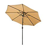 Aok Garden 9ft Antique Brown Finish Market Outdoor Umbrella W/Crank System and tilt Function with 220g PA Coating Sunshade Sand Review Aok Garden 9ft Antique Brown Finish Market Outdoor Umbrella W/Crank System and tilt Function with 220g PA Coating Sunshade Sand Review