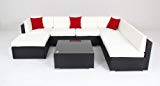 Deluxe Outdoor Patio Pe Rattan Wicker 8 Pc Sofa Sectional Furniture Set For Sale