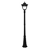 Gama Sonic Pagoda Solar Outdoor Lamp Post GS-104S – Black Finish