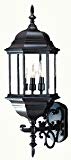 Acclaim 5180BK Madison Collection 3-Light Wall Mount Outdoor Light Fixture, Matte Black For Sale