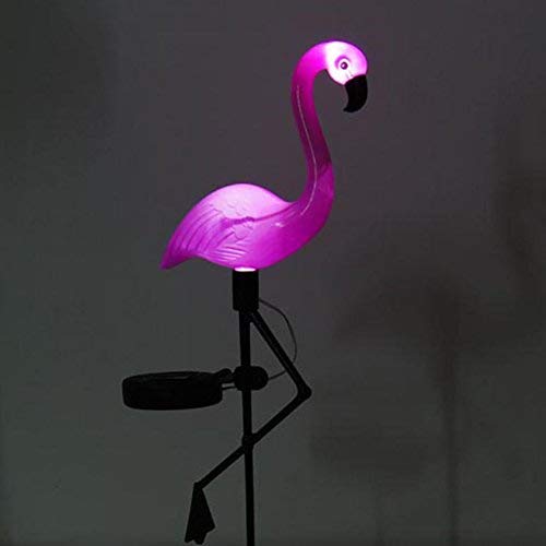 Leiyini Solar Stake Light Pink Flamingo Lawn Lamp Outdoor Waterproof Solar Powered Garden Light Review