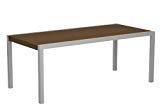 POLYWOOD 8300-11TE MOD 36″ x 73″ Dining Table, Textured Silver/Teak For Sale