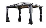 Cheap Sojag Meridien Hard Top Sun Shelter, 10′ by 14′, Charcoal