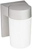 Cheap Nuvo Lighting SF77/136 Utility Fixture Die Cast Aluminum Durable Outdoor Wall Mount Porch and Patio Light with White Glass Cylinder, Satin Aluminum