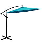ABCCANOPY 10 FT Hanging Umbrella Cantilever Umbrella Offset Patio Umbrella Outdoor Market Umbrella Easy Open Lift 360 Degree Rotation (Turquoise) For Sale ABCCANOPY 10 FT Hanging Umbrella Cantilever Umbrella Offset Patio Umbrella Outdoor Market Umbrella Easy Open Lift 360 Degree Rotation (Turquoise) For Sale