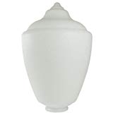 WHITE ACORN LIGHT GLOBE FIXTURE 4 inch OUTDOOR POST POLE LIGHTING REPLACEMENT NECK Review