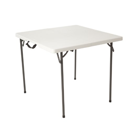Lifetime 80273 Fold in Half Square Table, 34 Inch, White