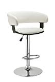 Duhome 448A Adjustable Swivel Bar Stool with Cushion Backrest Armrest (White) Review