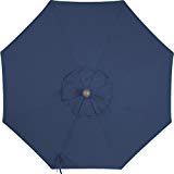 Secret Garden Home Goods 9ft 8 Ribs Market Umbrella Replacement Canopy (Sunbrella- Navy) For Sale
