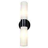 Eos – 2-Light Wet Location Wall Fixture – Bronze Finish – Opal Glass Shade