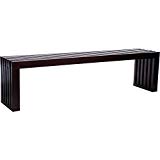 Home Espresso Finish 60-inch Slat Bench For Sale