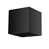 Mixinie 12W Dimmable LED Aluminum Waterproof Wall Lamp, 85-225V 3000K Up and Down Adjustable Outdoor Wall Light 2 LEDS Warm White （black）