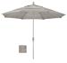 California Umbrella 11' Round Aluminum Market Umbrella, Crank Lift, Collar Tilt, Sand Pole, Woven Granite Olefin