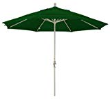 California Umbrella 11' Round Aluminum Market Umbrella, Crank Lift, Collar Tilt, Sand Pole, Hunter Green Olefin California Umbrella 11' Round Aluminum Market Umbrella, Crank Lift, Collar Tilt, Sand Pole, Hunter Green Olefin