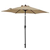 Paulla 9 Ft Patio Umbrella Outdoor Table Umbrella with Crank, 6 Ribs (Beige) Review