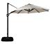 DOMI OUTDOOR LIVING 11-Feet Aluminum Cantilever Umbrella Outdooor Patio Tilt & Crank Round Umbrella Cross Base,Beige