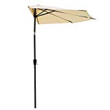 9 Foot Off Wall Half Patio Tilt Umbrella Beige Review 9 Foot Off Wall Half Patio Tilt Umbrella Beige Review
