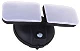 eSenlite Adjustable Dual-Head 700+Lm 5000K LED Motion Activated AC Powered Surface Mount – Black For Sale