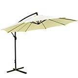 MR Direct Patio Umbrella Offset 10′ Hanging Umbrella Outdoor Market Umbrella D10 (Beige) Review