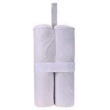 QEES 4PCS Outdoor Canopy Weight Bags Industrial 600D Oxford Cloth Tent Grade Weights Sand Bag Instant Legs Sun Shelter Canopy Legs SB02 (White)