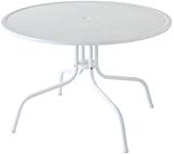 Crosley Furniture Griffith 40-Inch Metal Outdoor Dining Table – Alabaster White