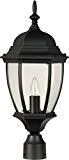 Exteriors Z285-05 Bent Glass 1 Light Post Mount Light Fixture with Clear Beveled Glass, Matte Black Exteriors Z285-05 Bent Glass 1 Light Post Mount Light Fixture with Clear Beveled Glass, Matte Black