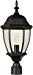 Exteriors Z285-05 Bent Glass 1 Light Post Mount Light Fixture with Clear Beveled Glass, Matte Black