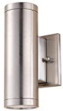 Cloudy Bay CBWL007830BN LED Outdoor Wall Sconce, Up and Down Wall Light ,3000K Warm White 12W 840lm- 60W Incandescent Equivalent, ETL listed,Brushed Nickel
