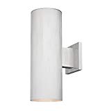 Up/Down Cylinder Outdoor Wall Light in Brushed Aluminum Finish Review