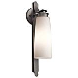 Kichler  49025AVI Vitalino 1-Light Exterior Wall Mount, Anvil Iron Finish with Satin Etched Cased Opal Glass Review