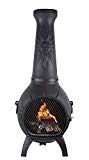 The Blue Rooster CAST IRON Sun Stack Wood Burning Chiminea in Charcoal. For Sale The Blue Rooster CAST IRON Sun Stack Wood Burning Chiminea in Charcoal. For Sale