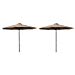 Destination Gear Classic Wood Chocolate 9' Polyester Market Umbrellas, 2-Pack