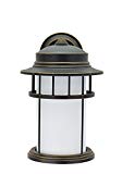 Aspen Creative 60001-2 1 Small Outdoor Wall Light Fixture with Dusk to Dawn Sensor, Transitional Design in Aged Bronze Patina, 10 1/2″ High For Sale